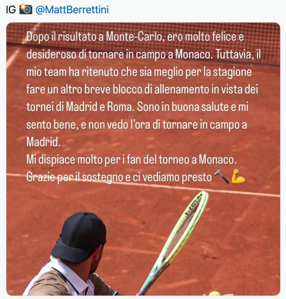 matteo berettini instagram